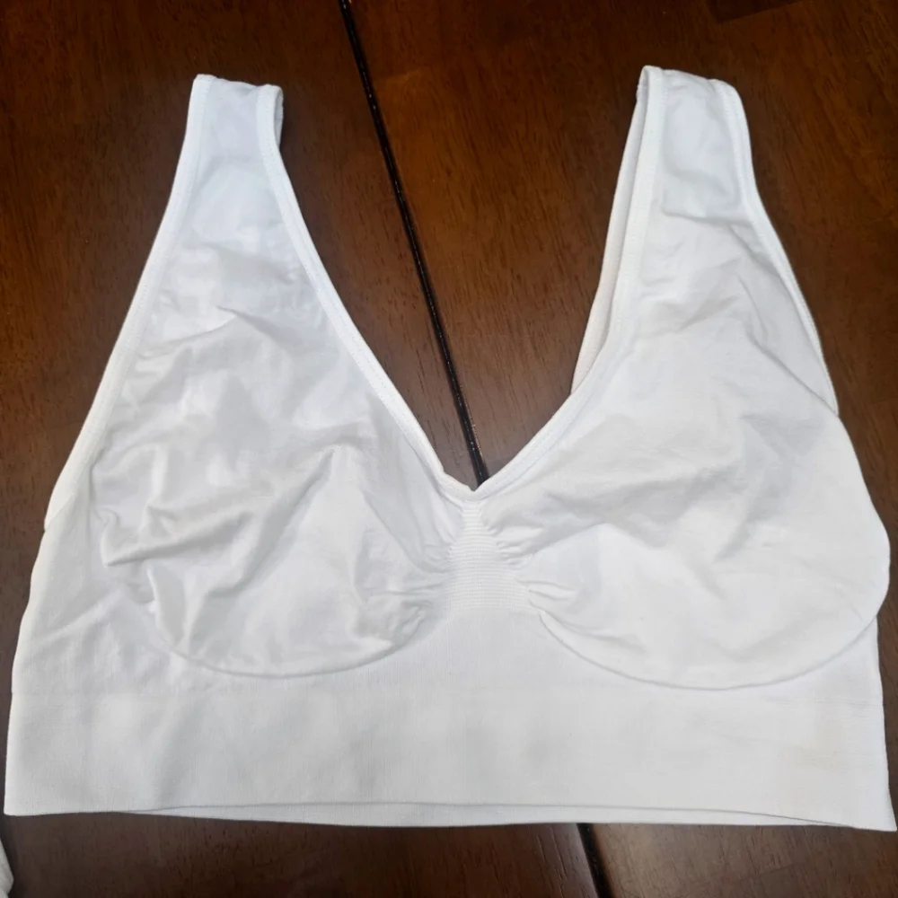 Seamless White Wireless Comfort Bras - Pack of 3